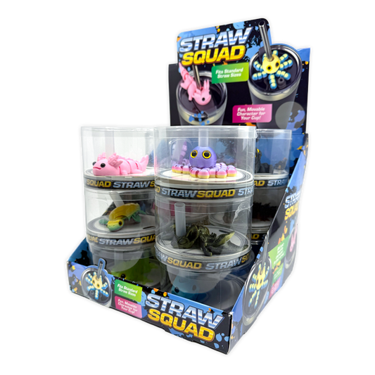 Straw Toppers 3D Printed Decoration Assortment - 12/Display: Wholesale Price