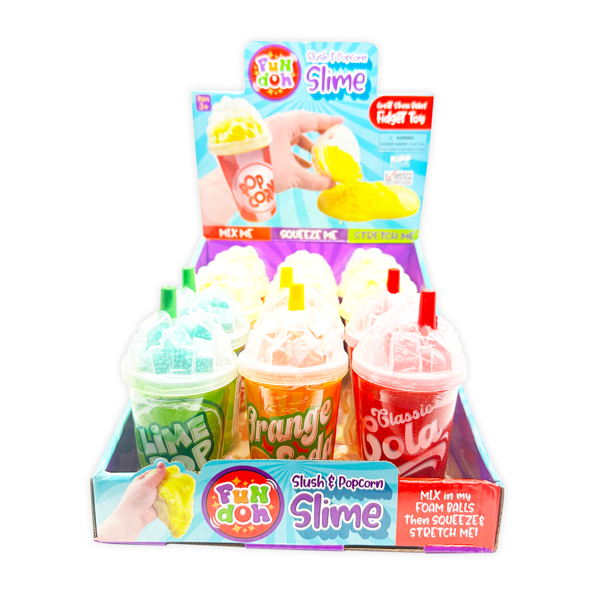 ARRIVES EARLY JUNE Fun Doh Slush and Popcorn Slime Assortment  Top Seller MYSTERY COLOR
