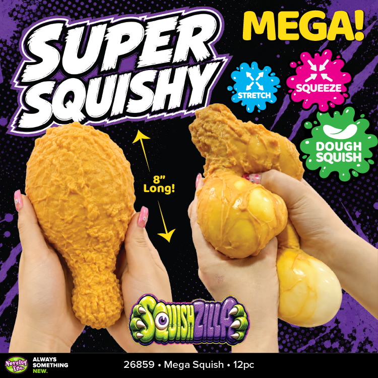 Fun Doh MEGA 8" Food Squishies Sensory Toy - 12/Display: Wholesale Price