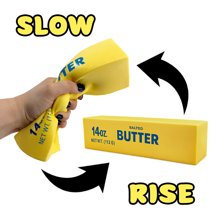NEW ARRIVAL Fun Doh 10" JUMBO Butter Squish Slow Rise Toy-