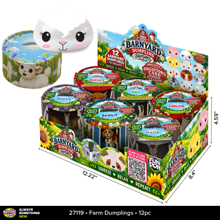 Fun Doh Farm Barnyard Squishy Dumpling Toy - 12/Display: Wholesale Price