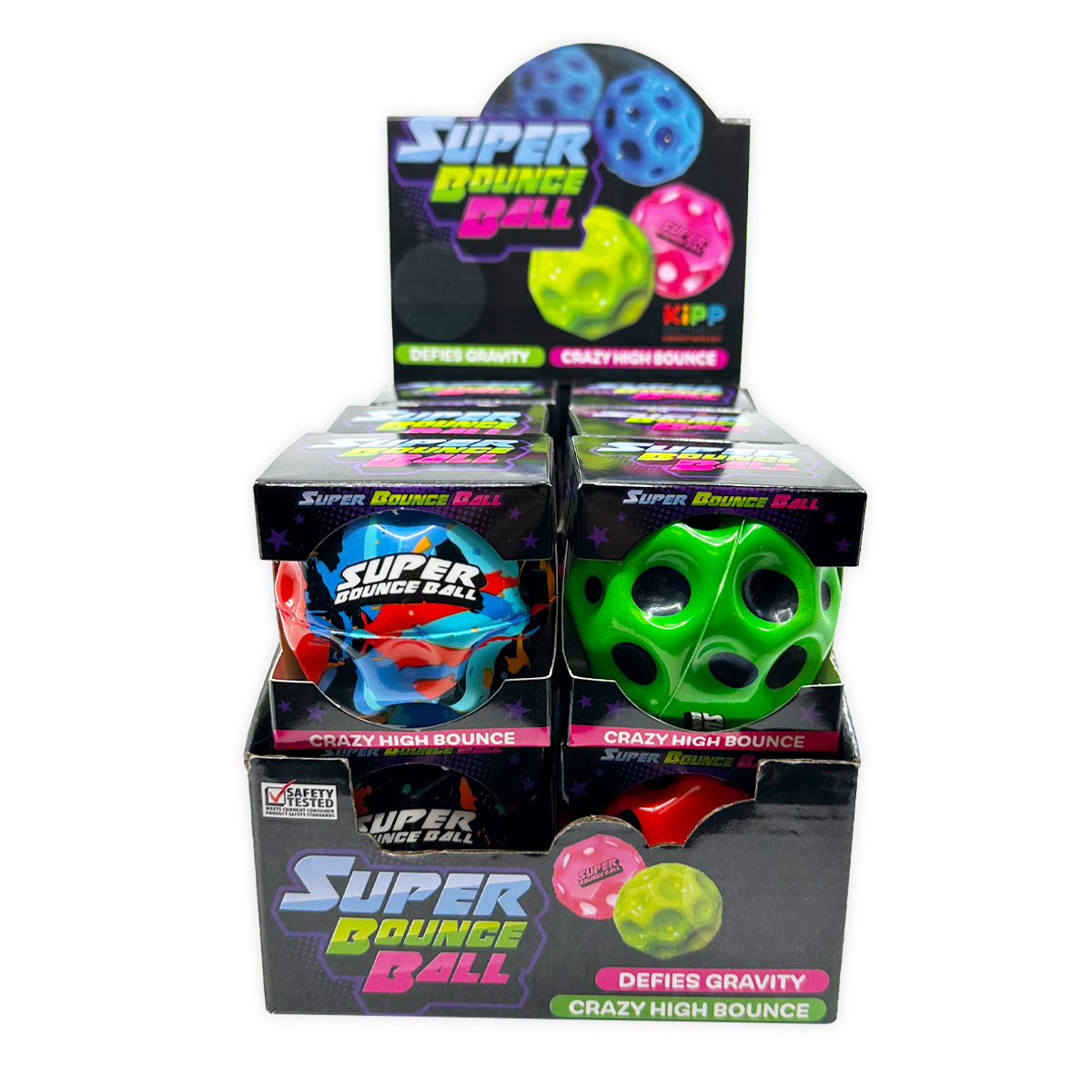 So Much Fun! Super Bounce Ball Boxed Assortment - 12/Display: Wholesale Price
