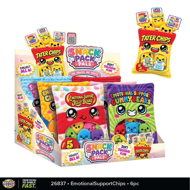 Snack Pack Pals Emotional Support Snack Plush Set | PREORDER