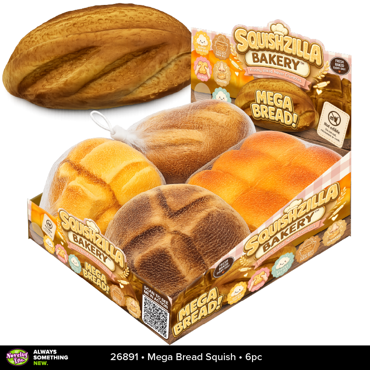 Fun Doh MEGA 7" Bread Slow Rise Squishy Bakery - 6/Display: Wholesale Price
