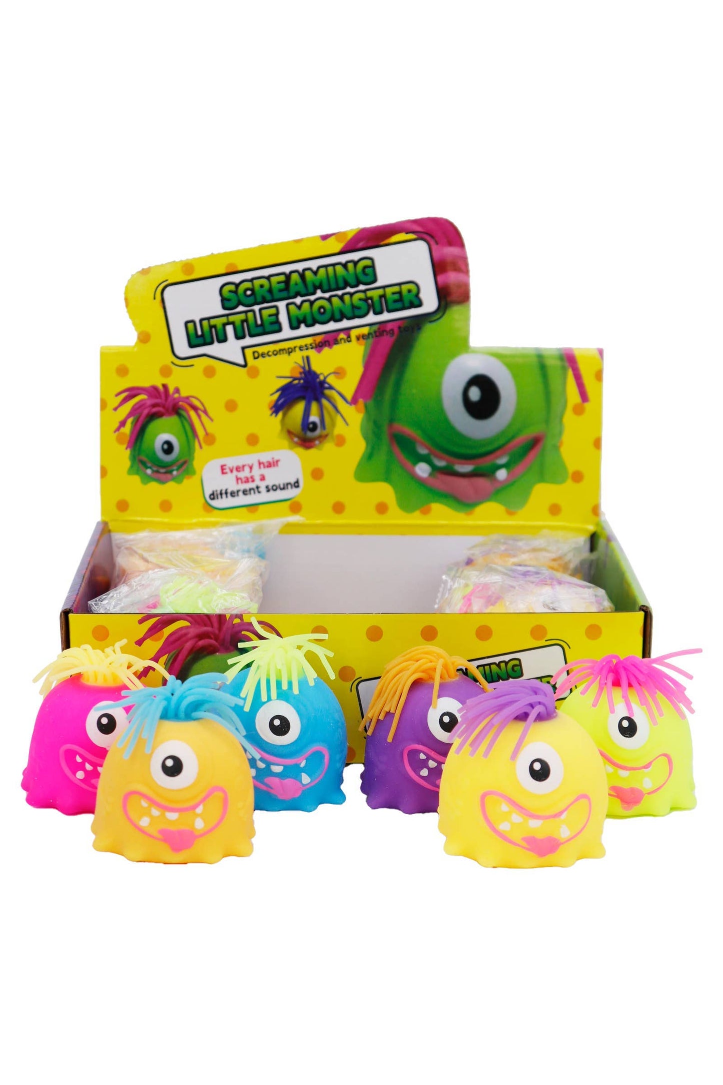 Noodle Hair Monster Fluffy Slime Filled Squishy MYSTERY COLOR