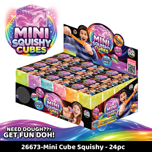 Fun Doh MINI Squishy Cube 2 Pack VIRAL MYSTERY COLOR