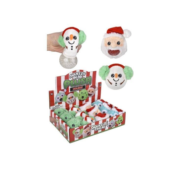 3" Christmas Squeezey Bead Plush Toys,