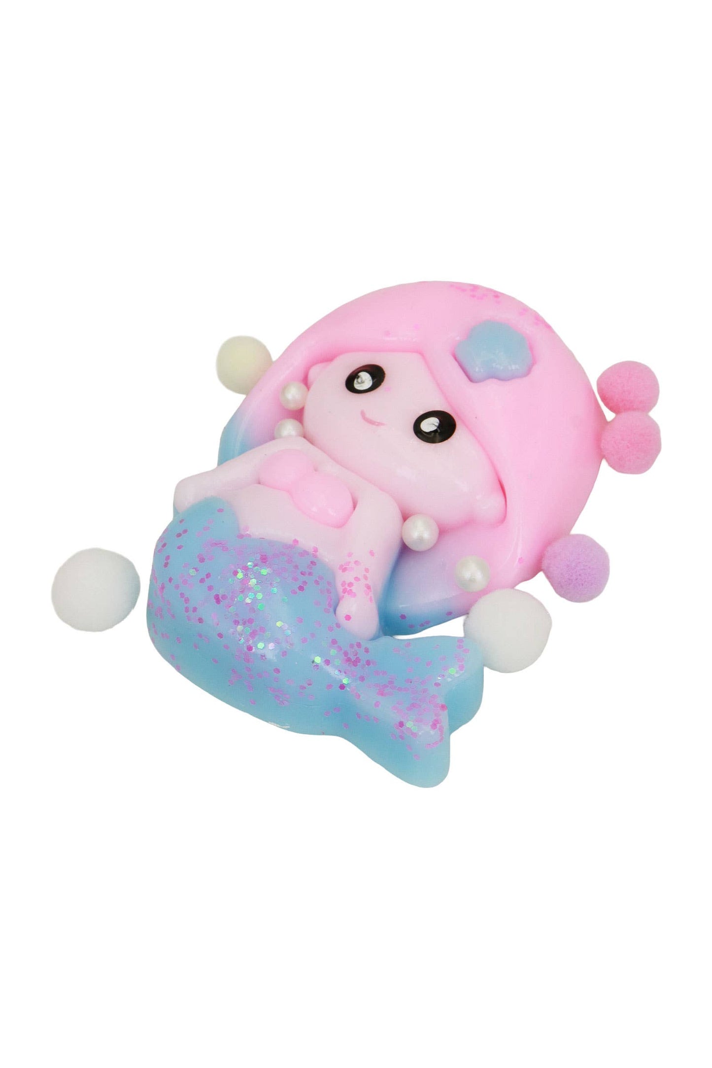 Mermaid Princess Glittered Jiggly Mochi Sticky Squishy MYSTERY COLOR