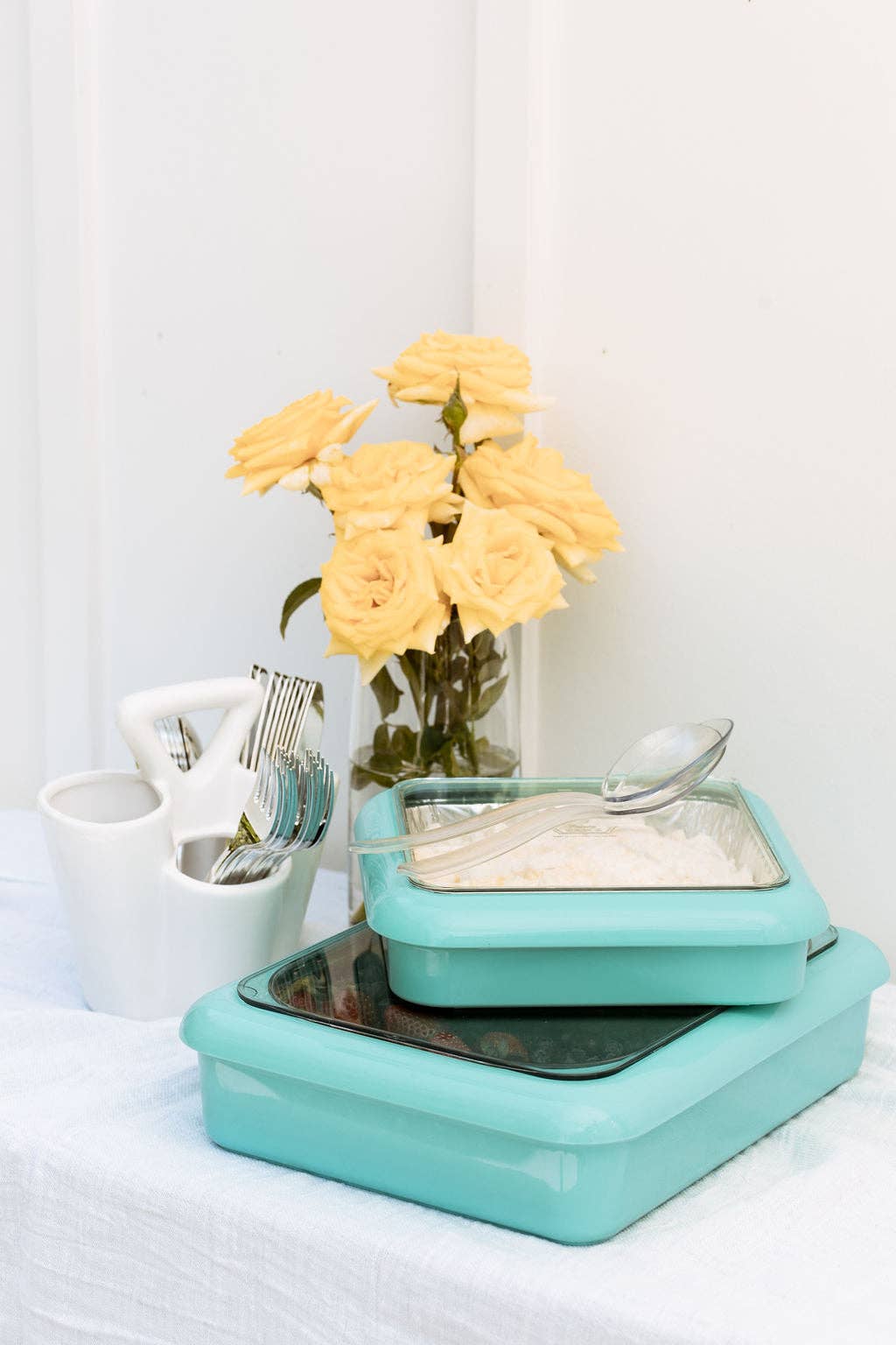 PREORDER Square Set - 8x8 Pan Frame w/ Lid & Serving Spoon - Aqua