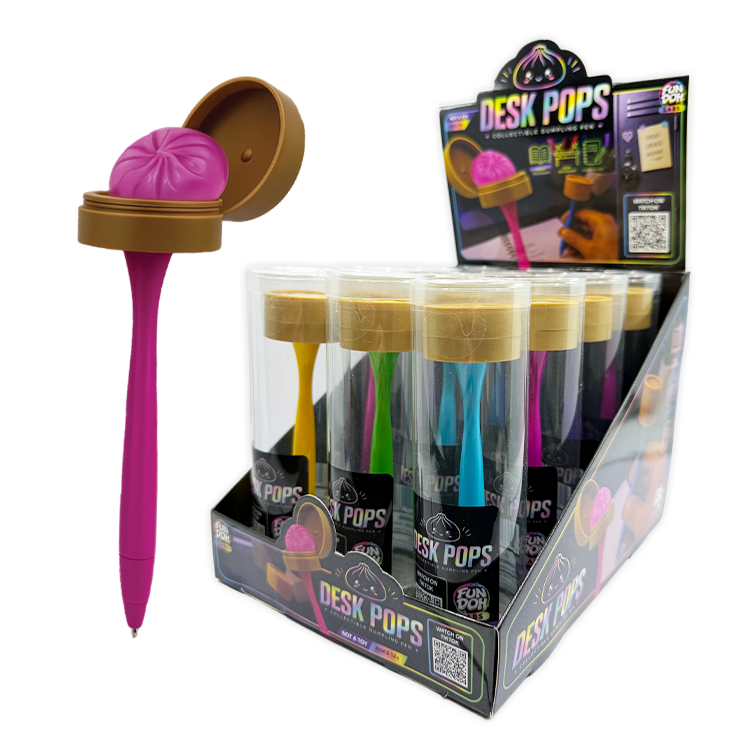 Fun Doh Squishy Dumpling Pen Desk Pop Variety - 12/Display: Wholesale Price
