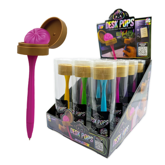 Fun Doh Squishy Dumpling Pen Desk Pop Variety - 12/Display: Wholesale Price