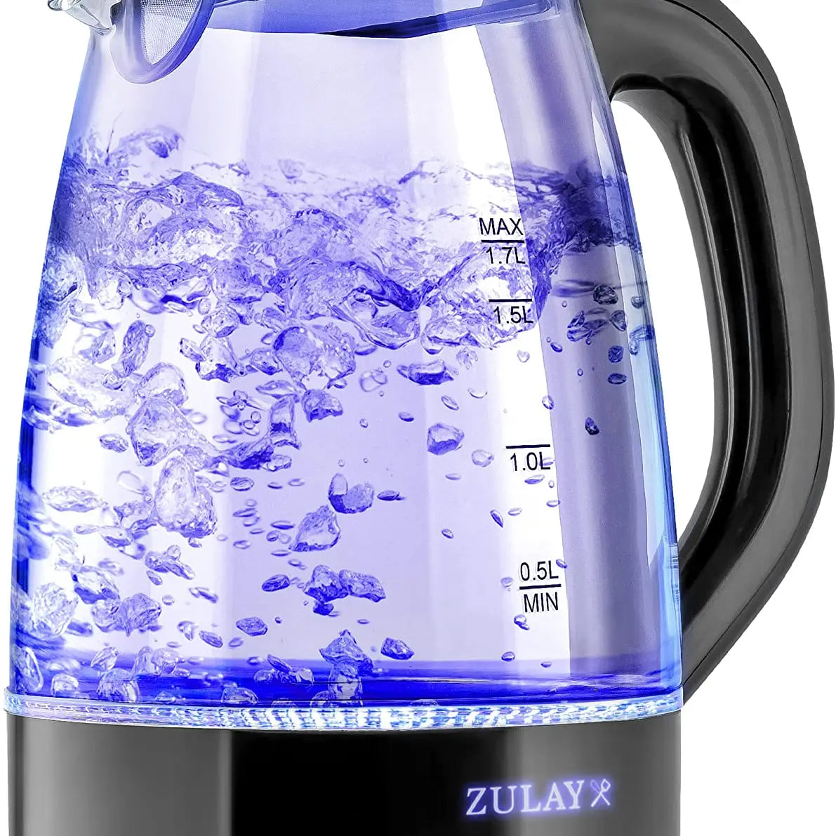 Glass Electric Kettle 1.7 L with blue LED light