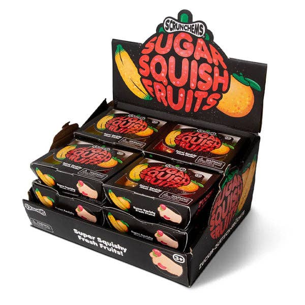 PREORDER ARRIVES MID AUGUST Scrunchems® Sugar Squish Fruits Squishy | 3-Piece Glitter