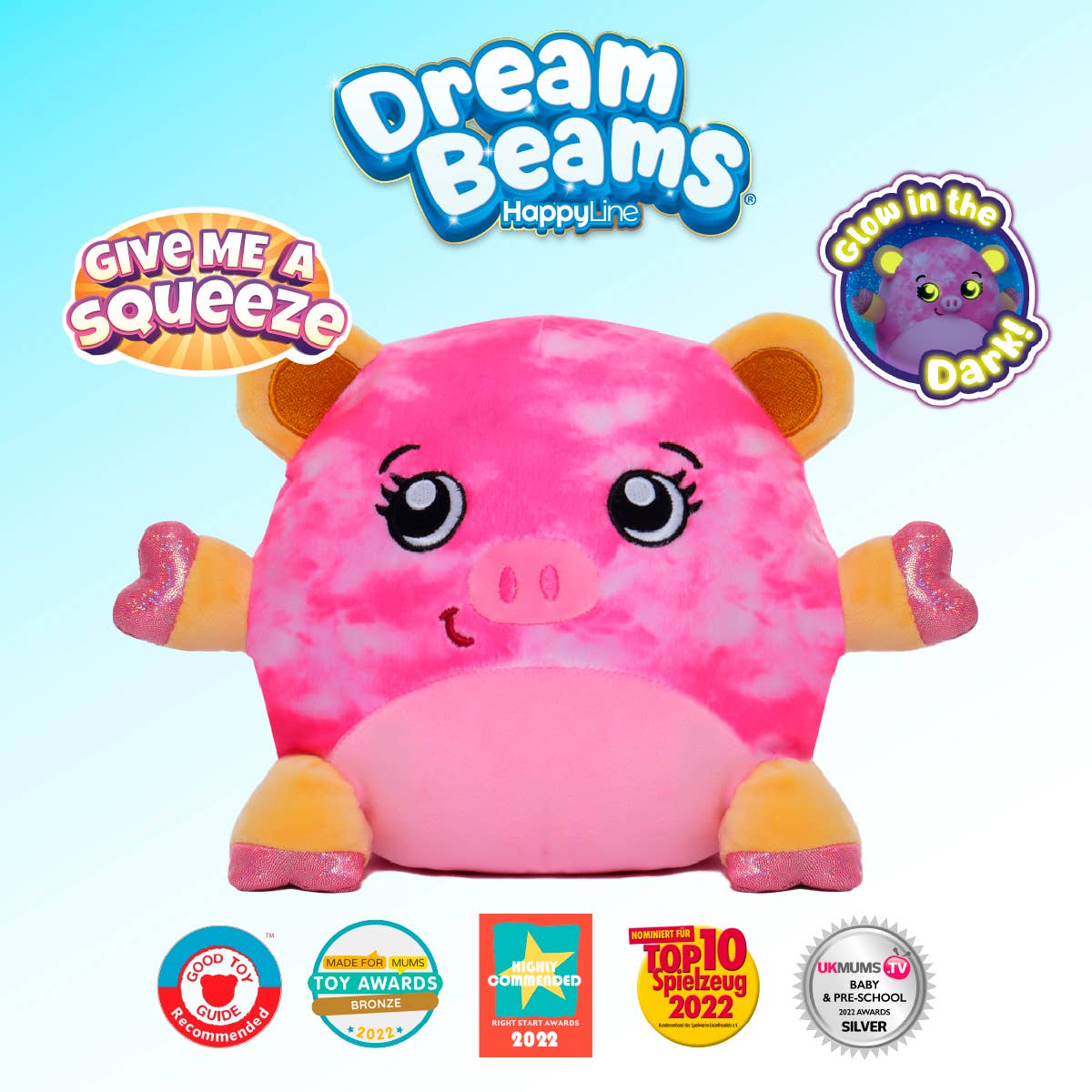 Mia the pig | Glow in the Dark 7.5" Soft Plush Toy