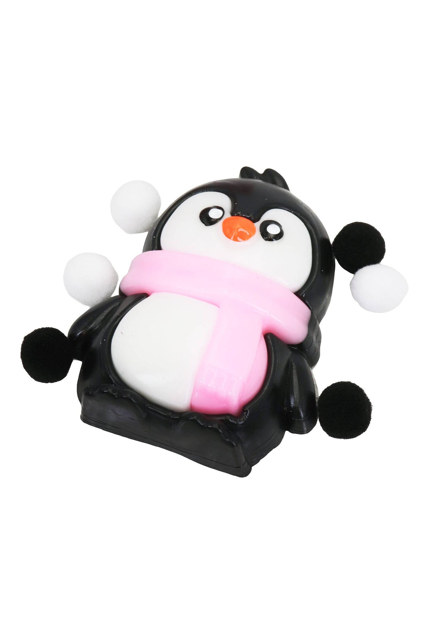 Kawaii Baby Penguin Sticky Mochi Pom Pom Squishy Bag