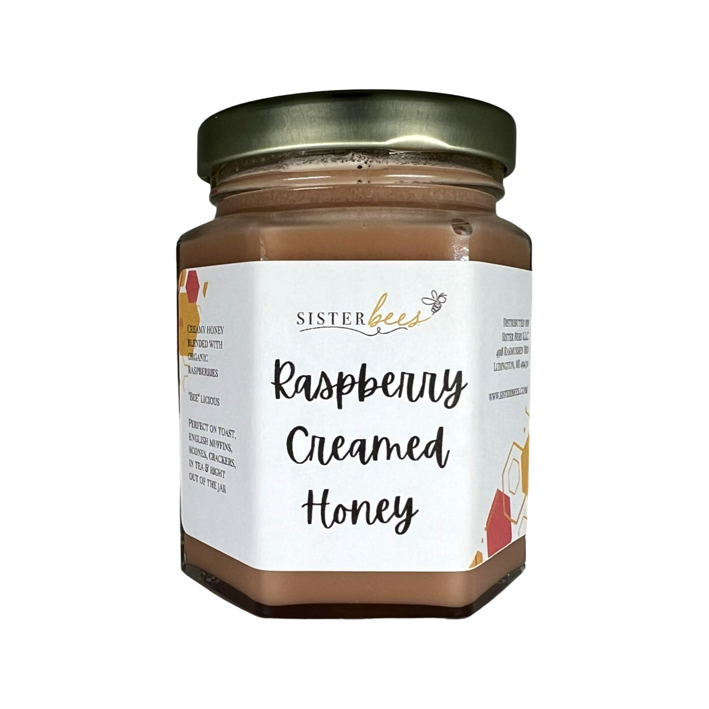 Raspberry Creamed Honey 8oz jar