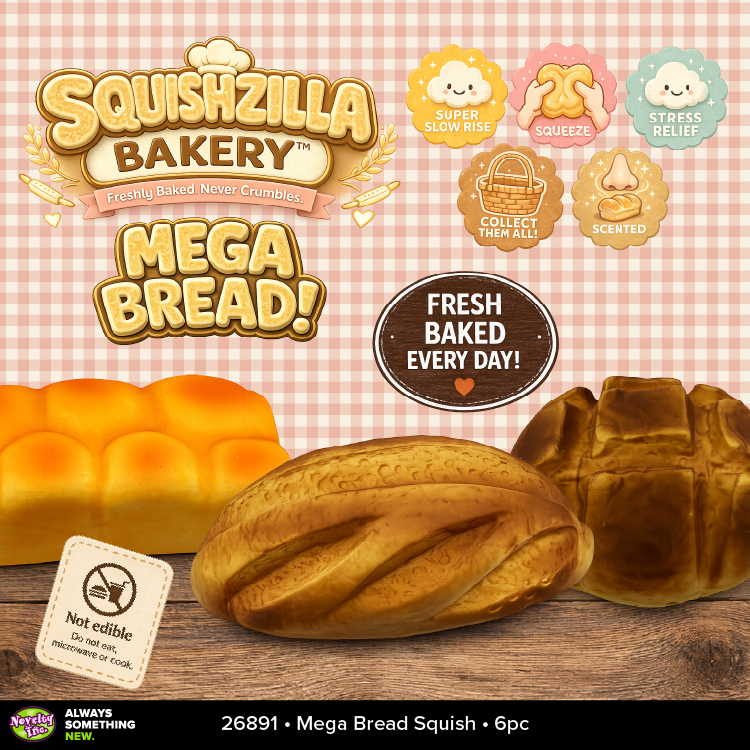 Fun Doh MEGA 7" Bread Slow Rise Squishy Bakery - 6/Display: Wholesale Price