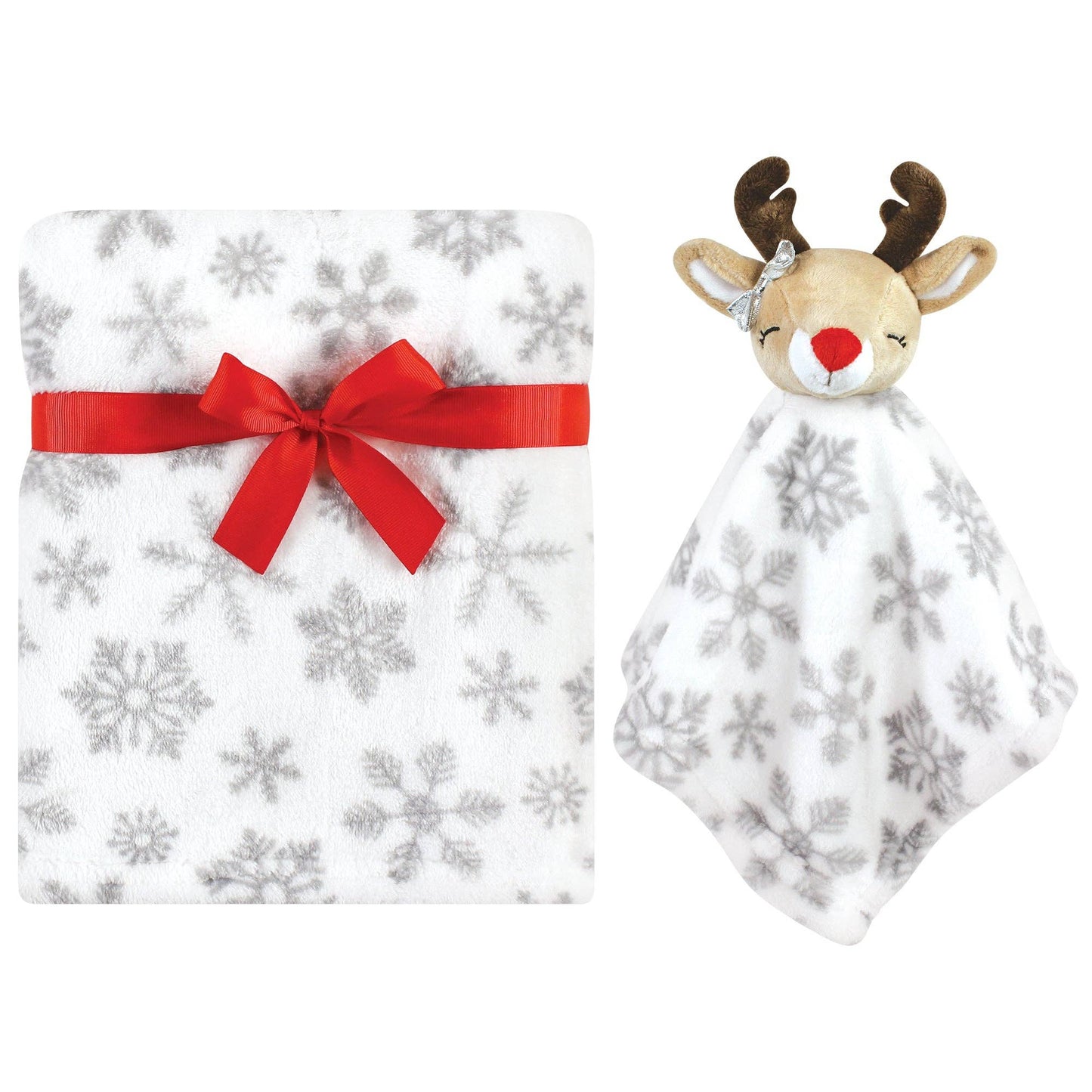 CYBER MONDAY SALE 50% OFF!!! SHIPPERS CHOICE Hudson Baby Plush Blanket with Security Blanket, Reindeer