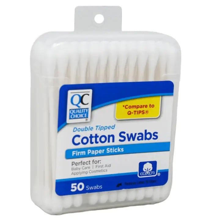 US Cotton® 50ct Paper Stick Cotton Swabs with Case