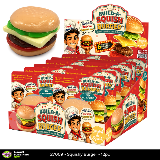Fun Doh Build A Squish Burger Stack Sensory Toy - 12/Display: Wholesale Price