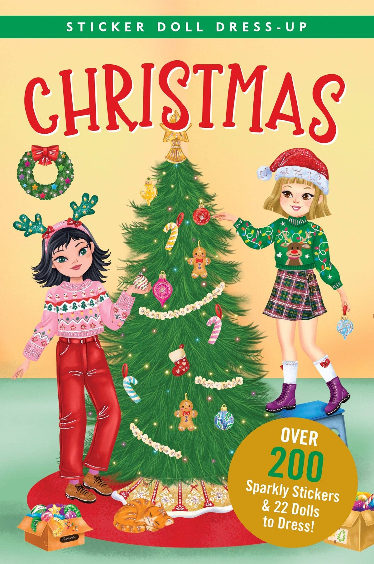 Christmas Sticker Doll Dress-Up Book
