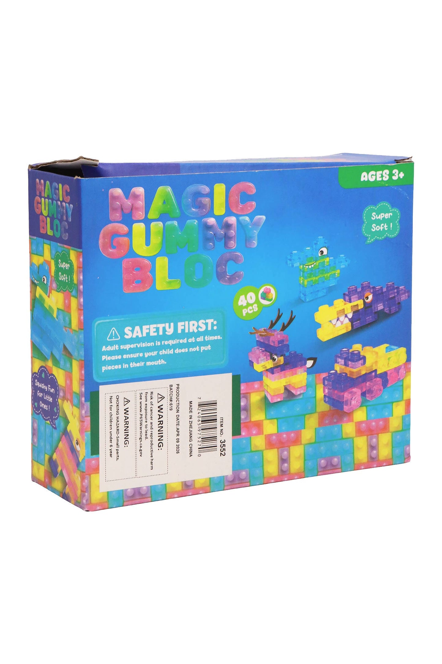 LAST ONE!! 40-Count Colorful Gummy Squishy Sensory Building Block
