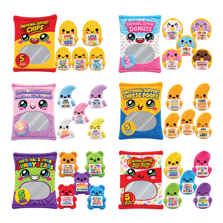 Snack Pack Pals Emotional Support Snack Plush Set | PREORDER