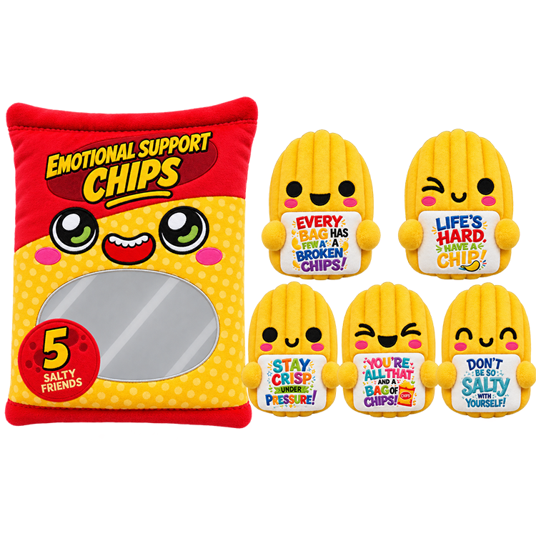 Snack Pack Pals Emotional Support Snack Plush Set | PREORDER