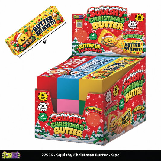 Fun Doh 10" Christmas JUMBO Butter Slow-Rise Toy - 9/Display: Wholesale Price