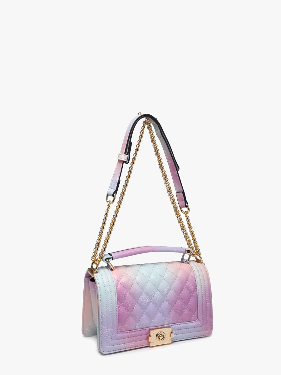 SALE $25 RETAIL $52 PP2045 Emme Quilted Ombre Butterfly Crossbody