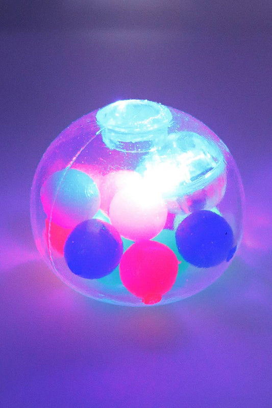 Clear LED Mini Colorful Ball Filled Squishy Stress Ball