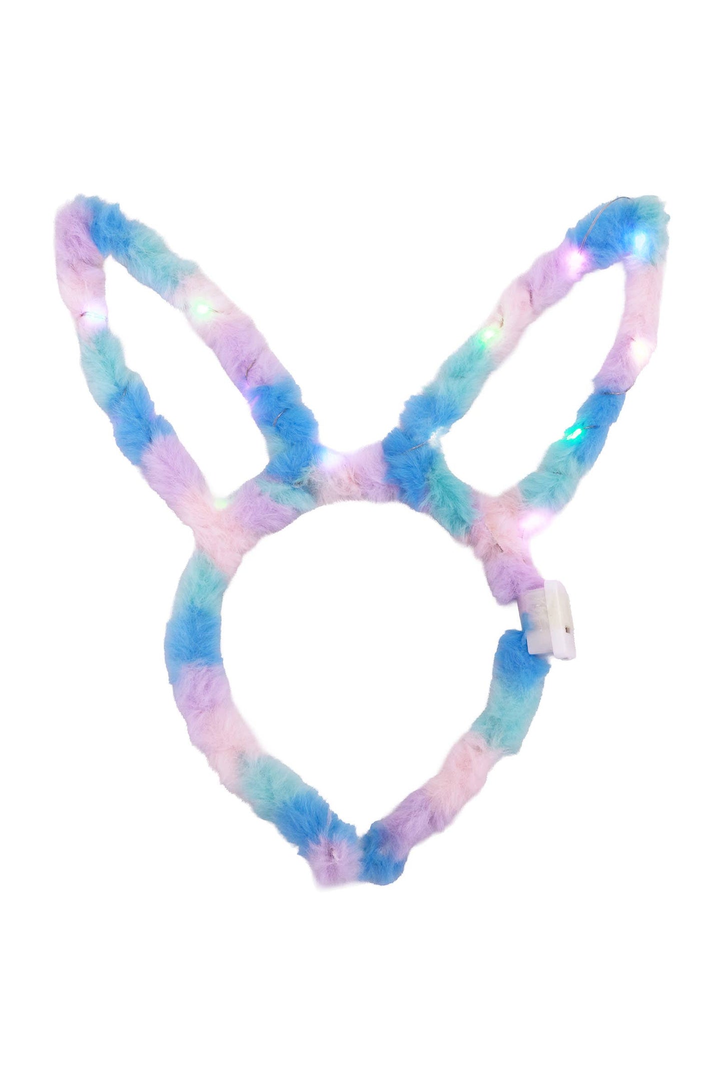 Pointy Hollow-Out Pastel Bunny Ears Fuzzy Faux Fur Hairband~COLOR SHIPPERS CHOICE