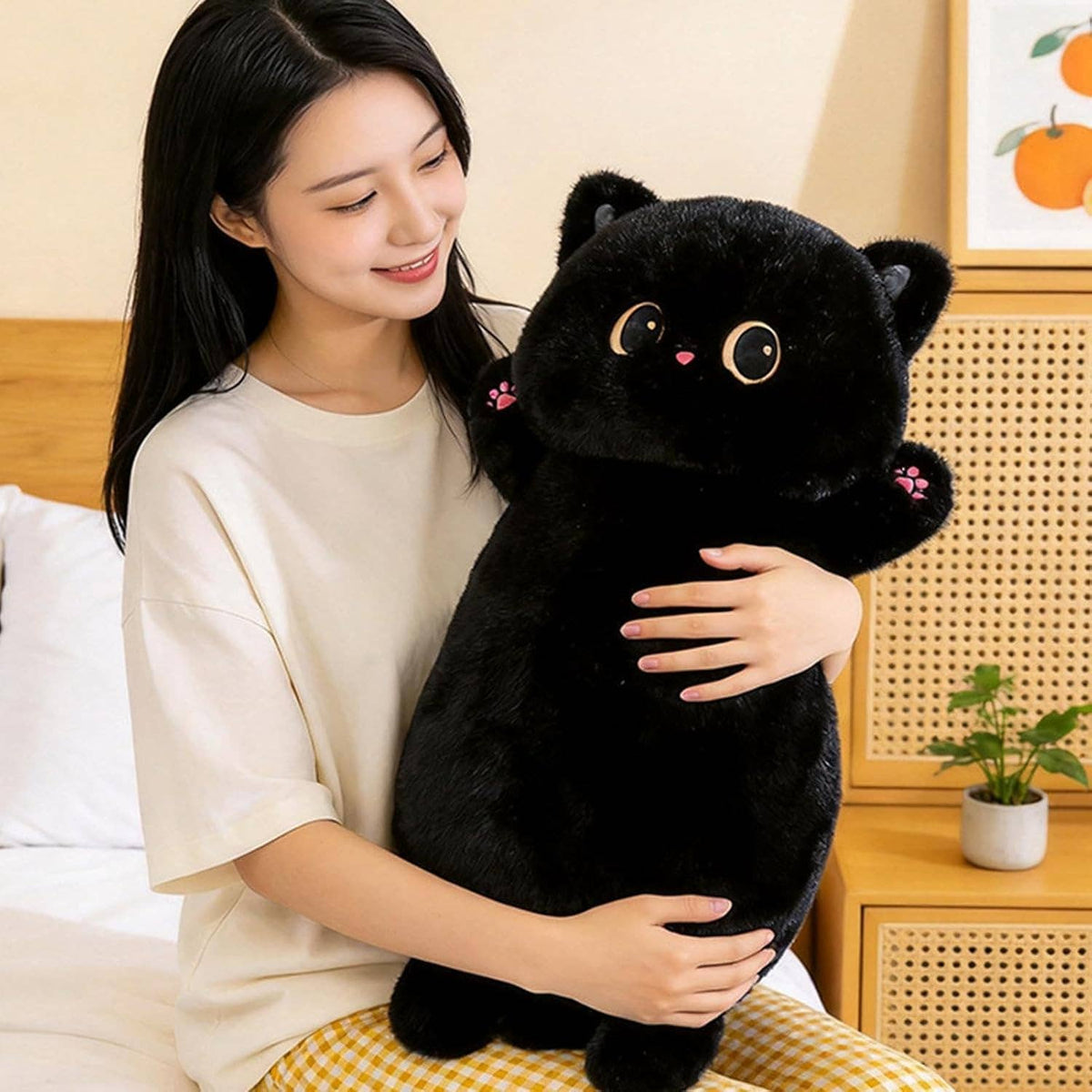 27.6 inch Long Animal Plush Toy Cat Body Pillow