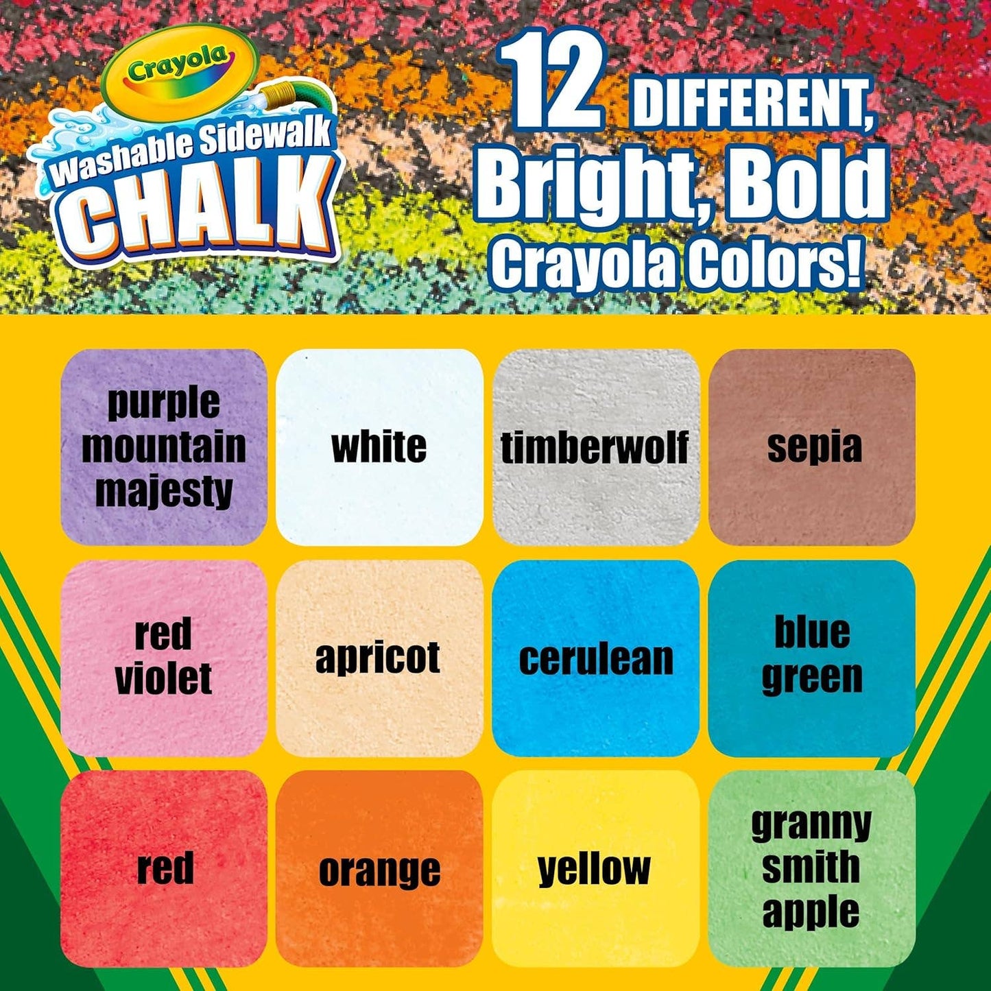 Crayola Washable Sidewalk Chalk - 12 Colors (will invoice shipping on 7/22)