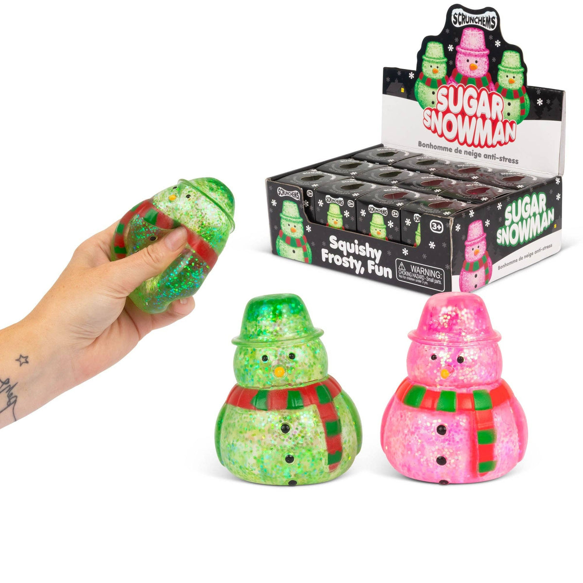 Scrunchems Sugar Snowman Squishy Fidget Toy (1pc) Color MYSTERY PREORDER EARLY OCTOBER