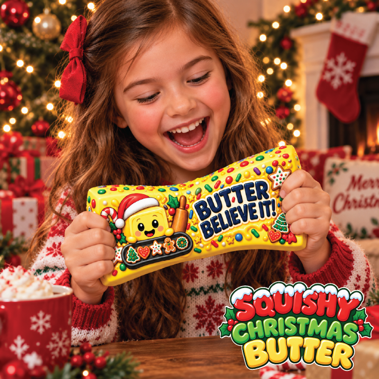 Fun Doh 10" Christmas JUMBO Butter Slow-Rise Toy - 9/Display: Wholesale Price