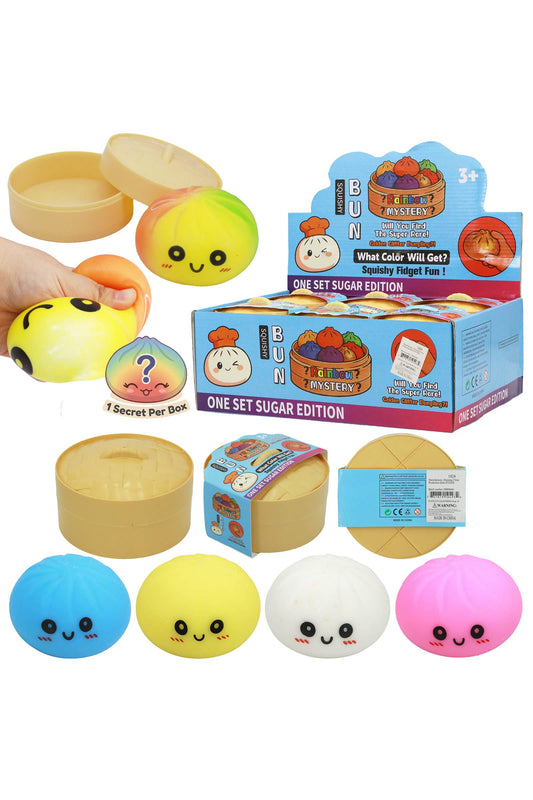 Dumpling Fluffy Slime Squishy Bao Bun Blind Box - 12 Pcs