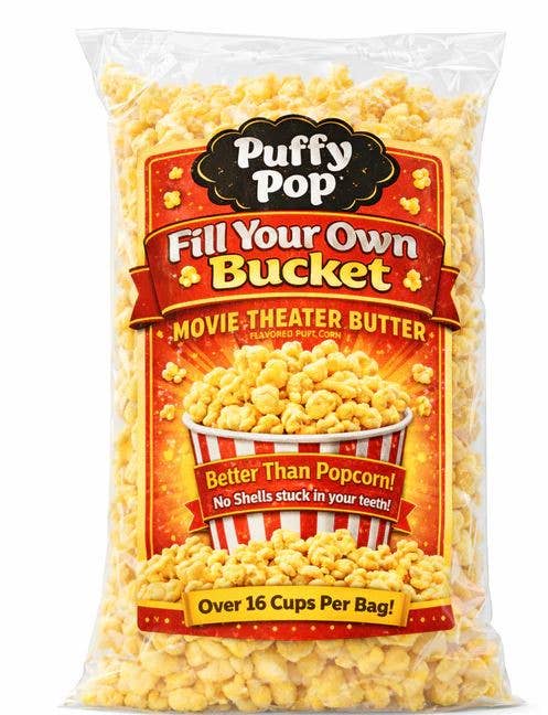 Puffy Pop - Movie Theater Butter  (10 oz)- 12 Pack