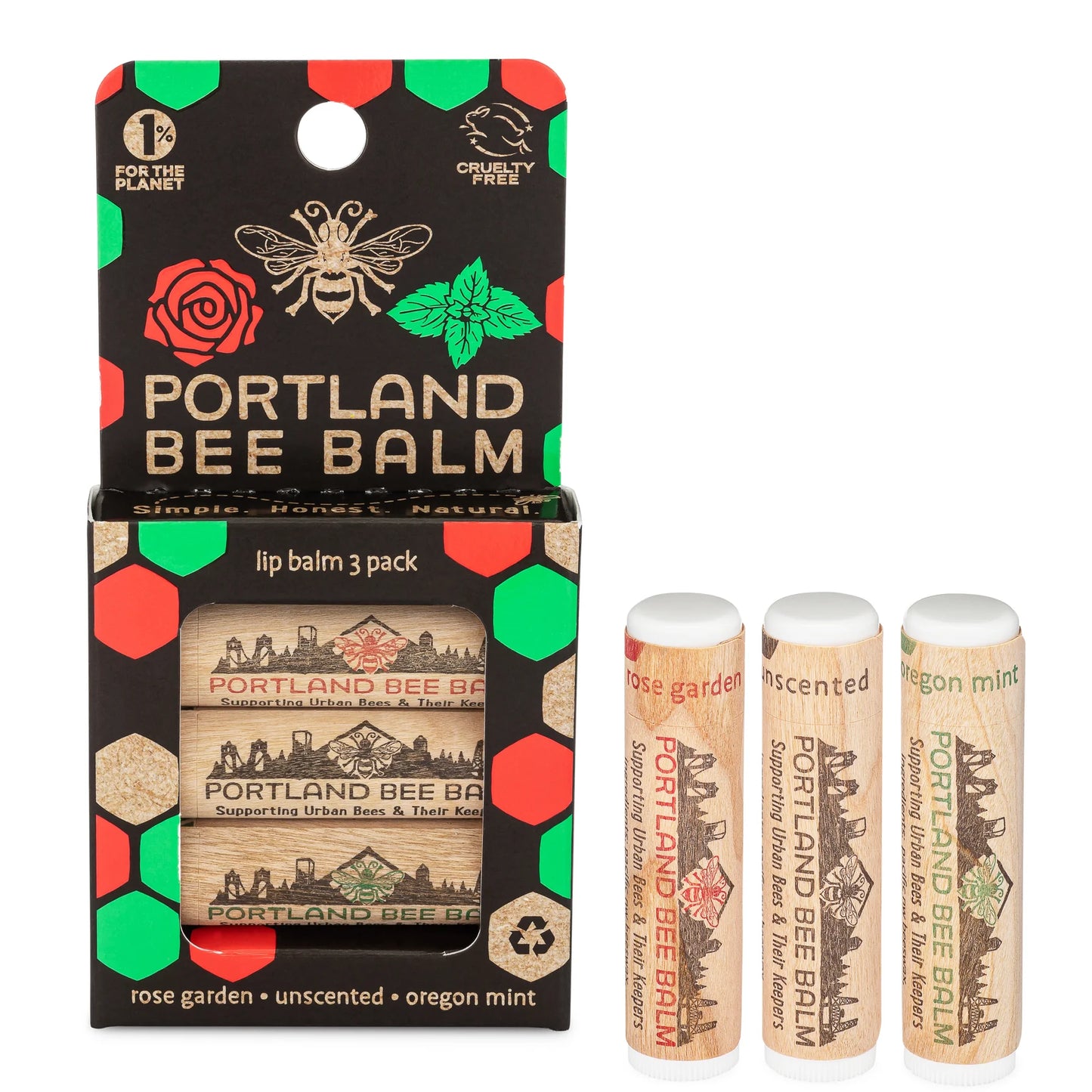 Portland Bee lip balm set of 3 F259