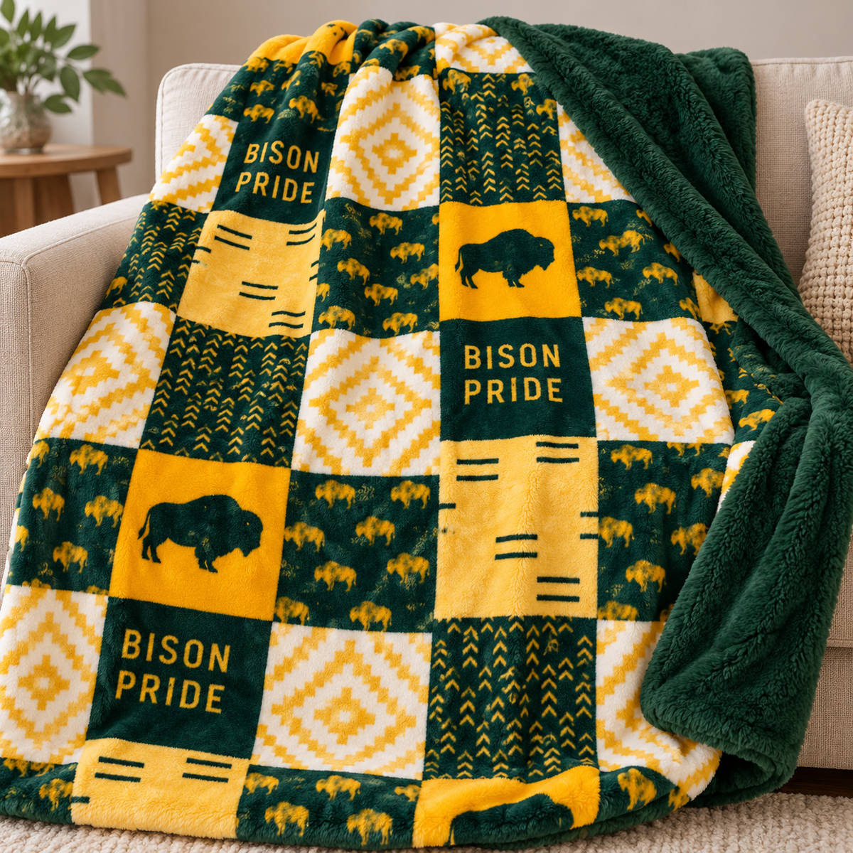 Bison Pride Minky Blanket – Handmade in Fargo, ND | PREORDER
