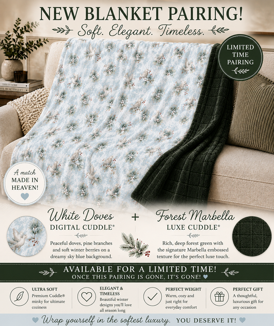 FLASH SALE 🕊️ White Doves Digital Cuddle® + Forest Marbella