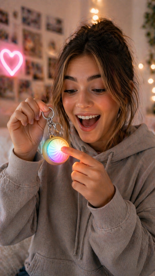 RESTOCKED!! Fun Doh Dumpling Light-Up Click Fidget Keychain
