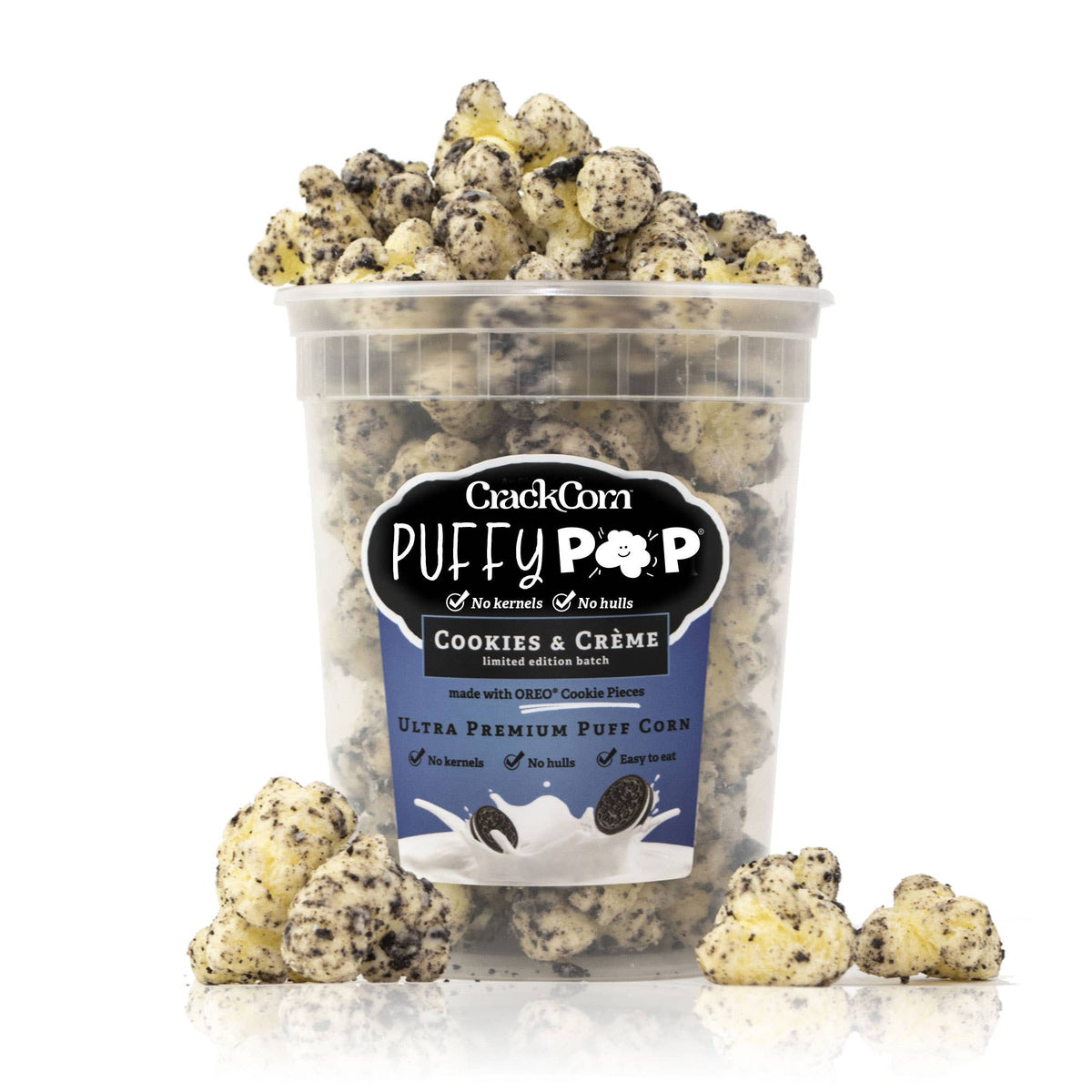Crack Corn / Puffy Pop - Cookies & Crème (4 oz)