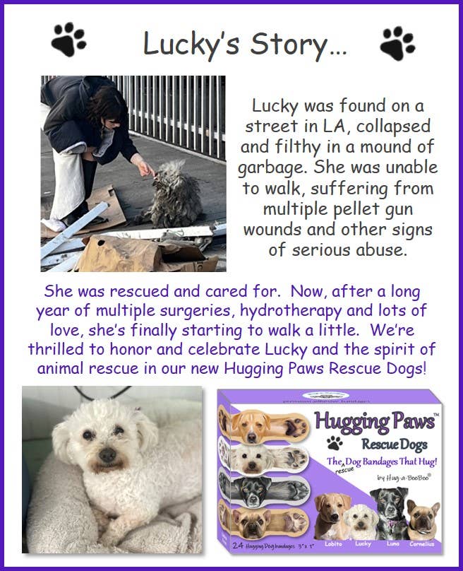 Hug-a-BooBoo "Hugging Paws Rescue Dogs" Bandages F269