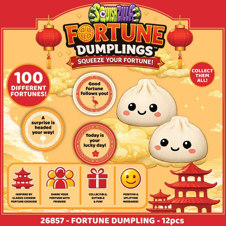 New Arrival!! Fun Doh™ SquishZilla™ Fortune Cookie &amp; Dumpling Squishy 🥠🥟
