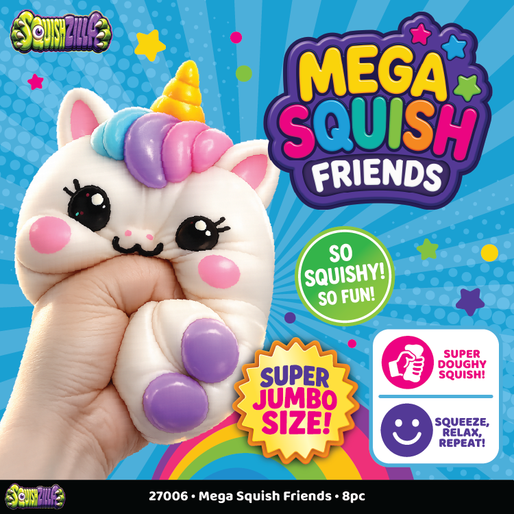 Fun Doh MEGA 5" Dough Squishy Friends Sensory Toy- 8/Display: Wholesale Price