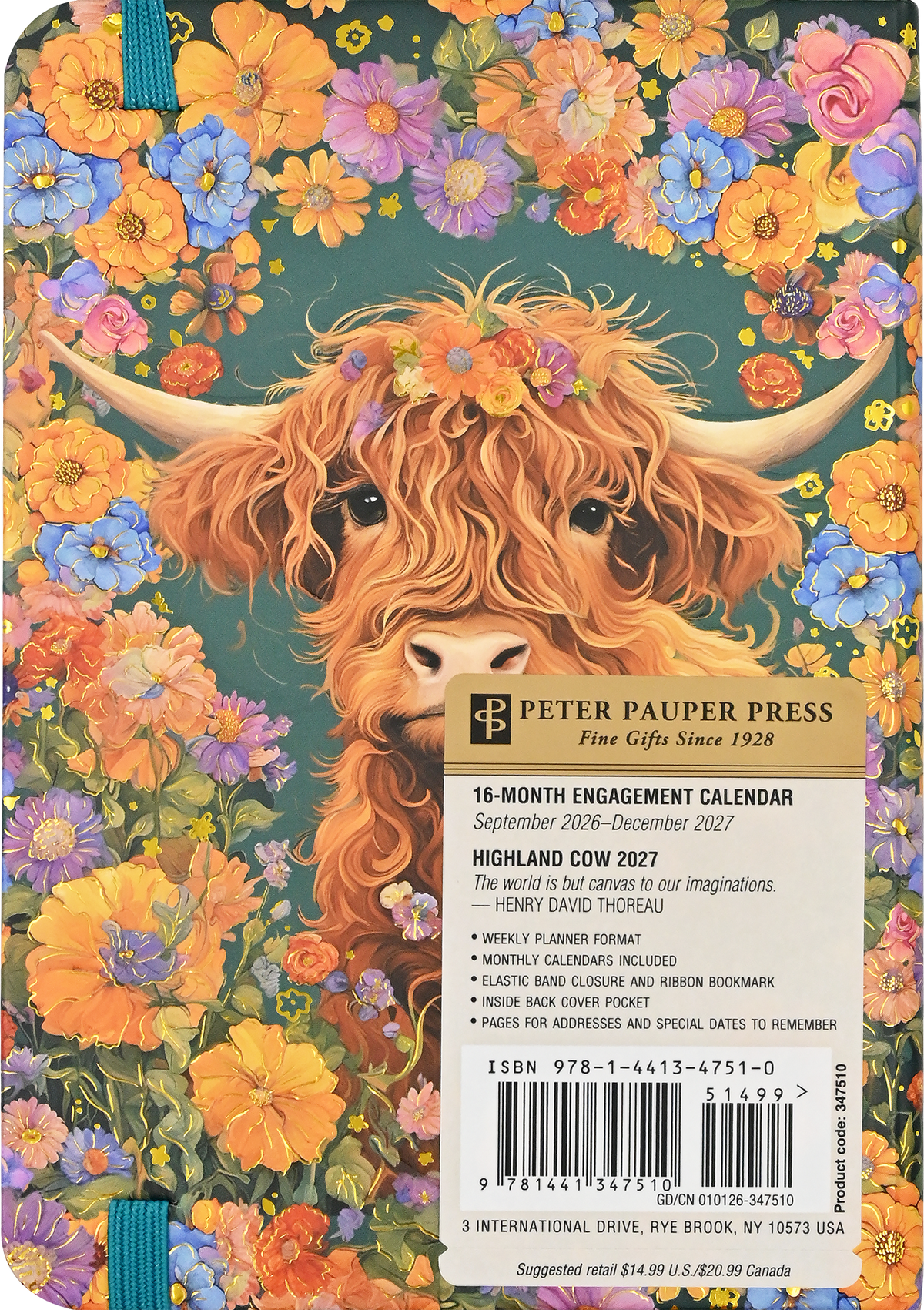 2027 Highland Cow Weekly Planner