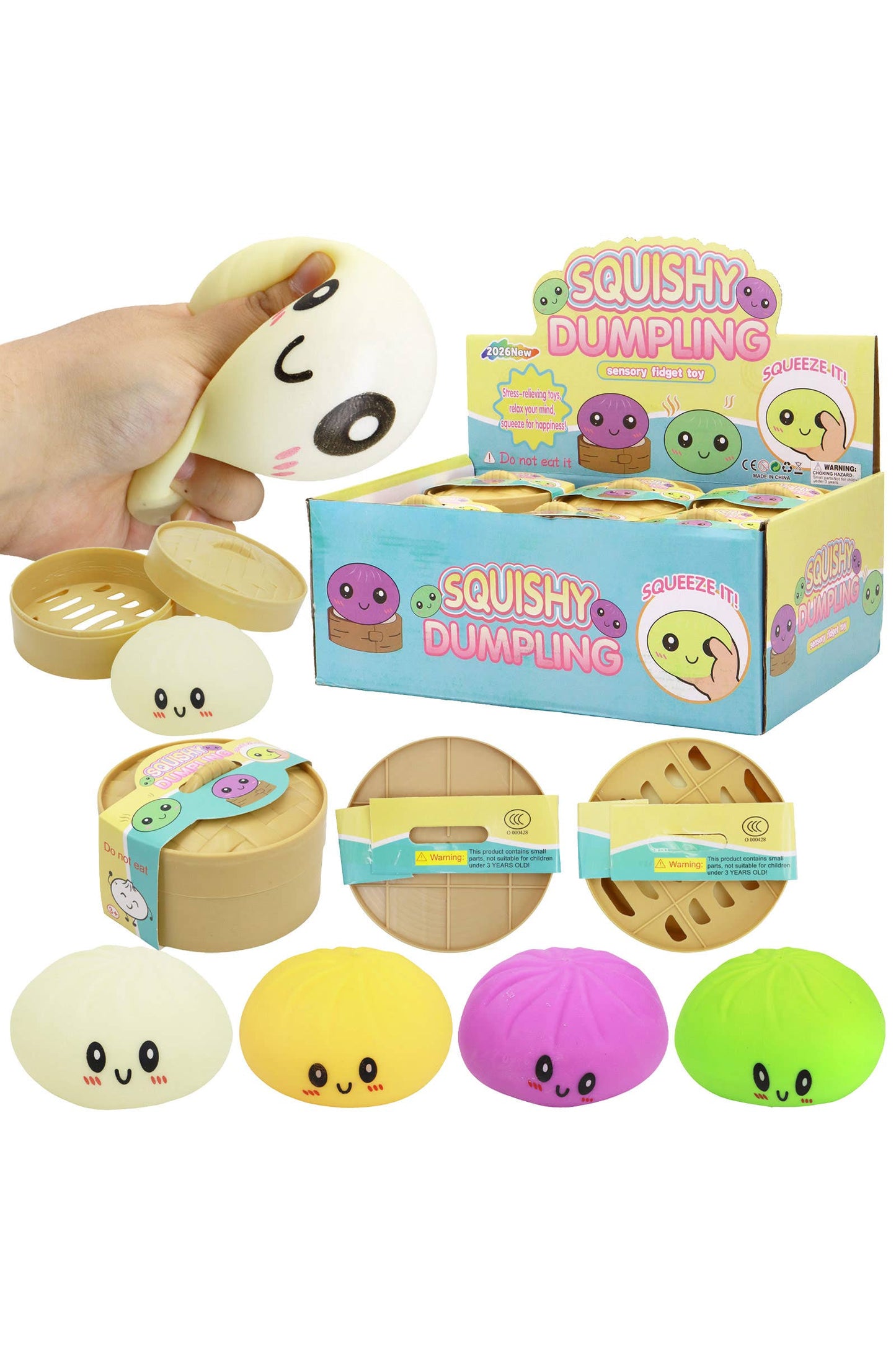 Solid Bao Bun Dumpling Gel Slime Filled Squishy  MYSTERY COLOR