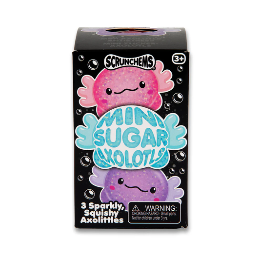 PREORDER ARRIVES MID SEPTEMBER Scrunchems® Mini Sugar Axolotls Squishy Fidget Toy (3pc)