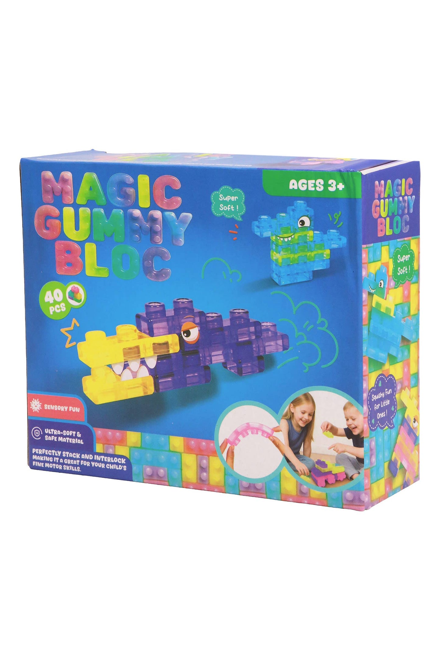 LAST ONE!! 40-Count Colorful Gummy Squishy Sensory Building Block